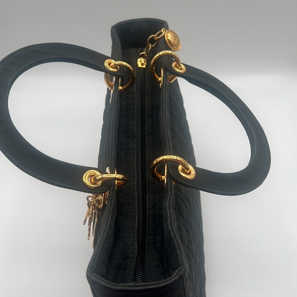 CHRISTIAN DIOR CANNAGE LADY DIOR BLACK AND GOLD - Picture 8 of 14